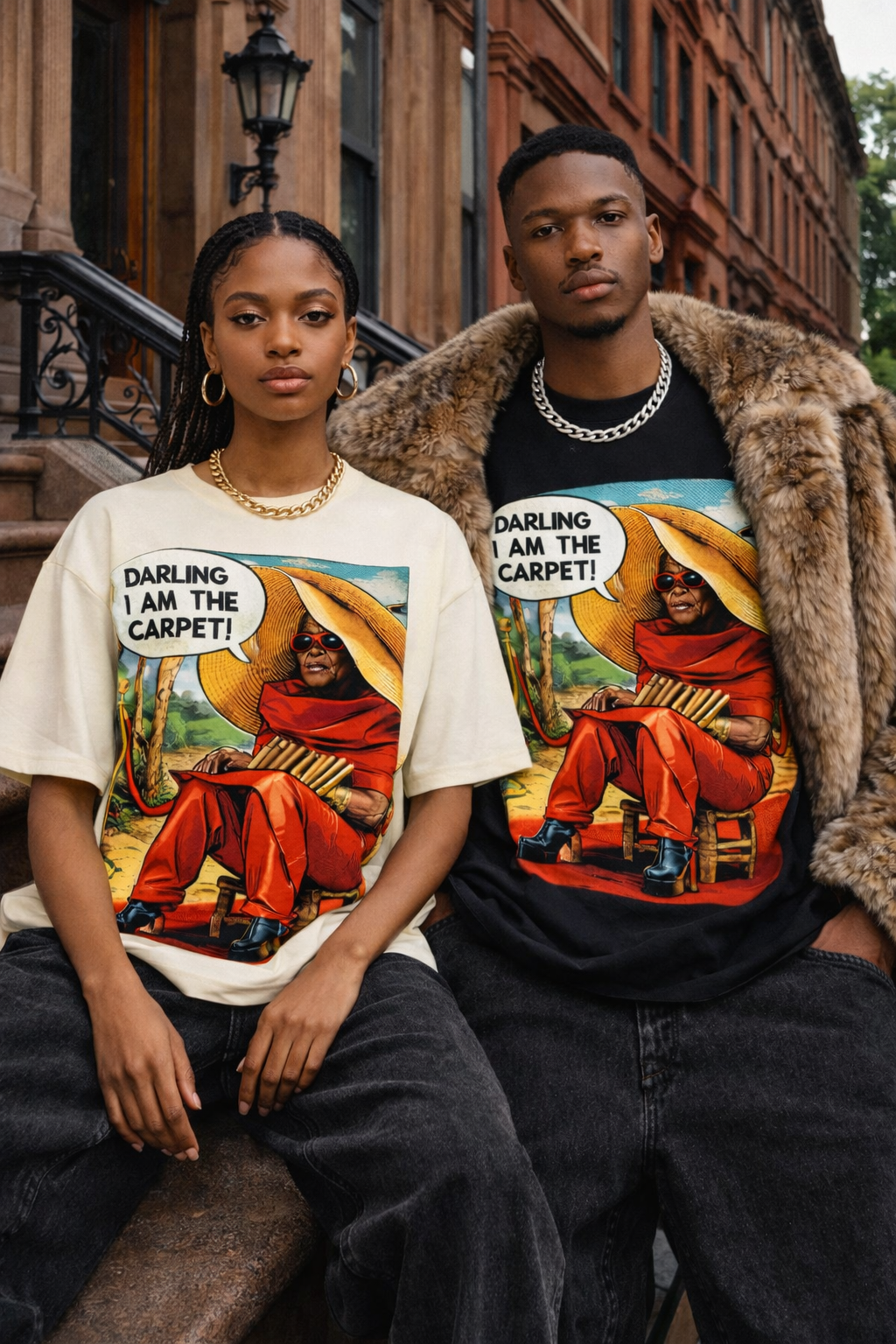 DARLING, I AM THE CARPET BLACK TEE