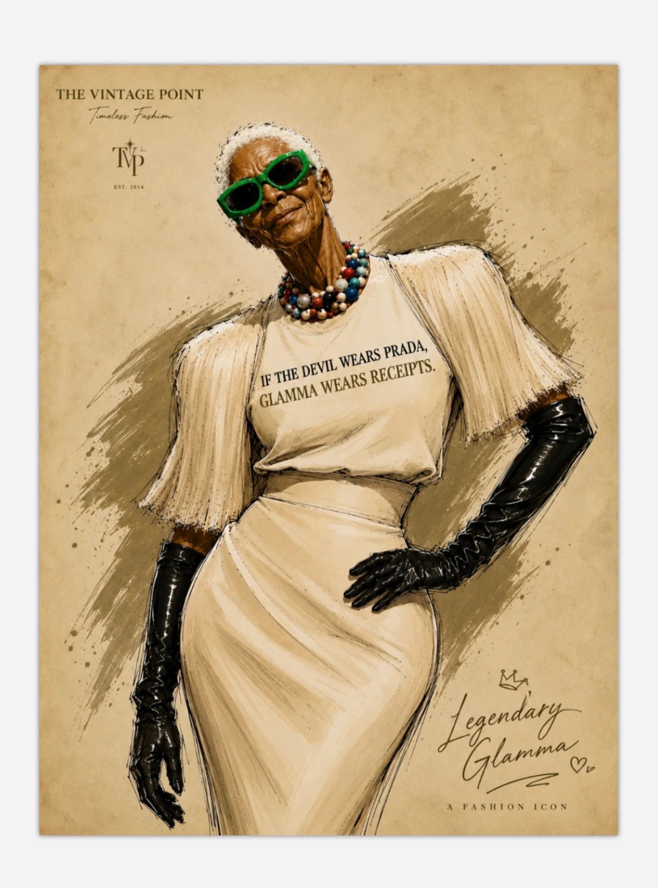 THE GLAM- MA PRINT