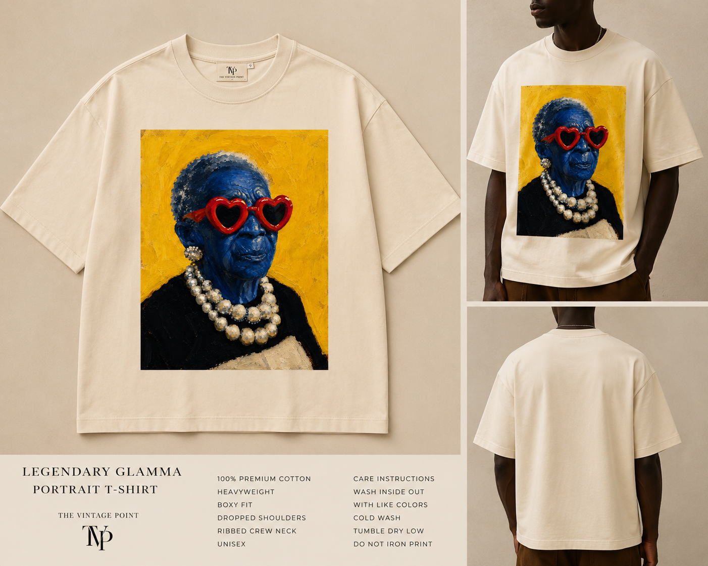 BLUE GLAMMA PORTRAIT TEE