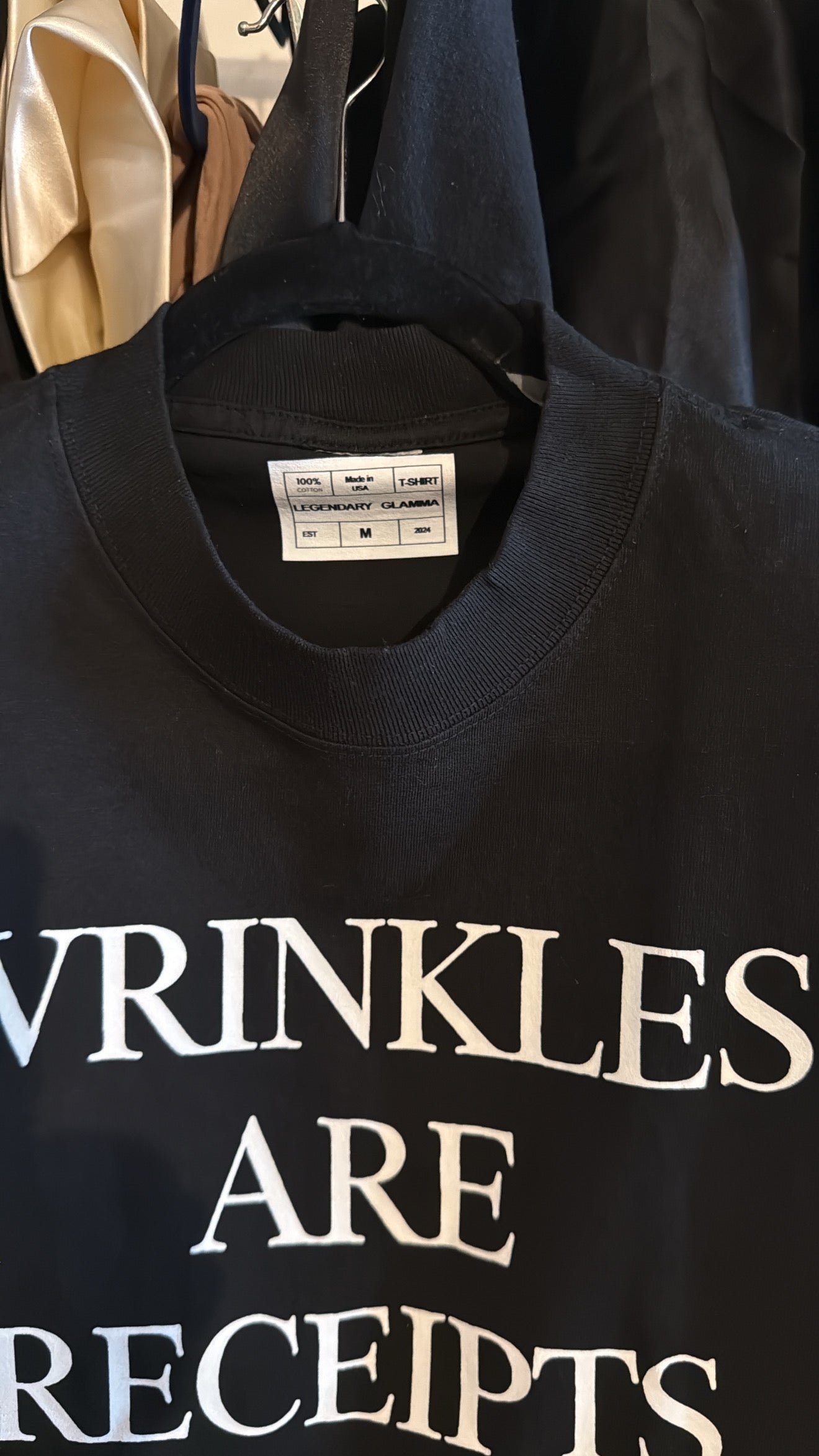 WRINKLES ARE RECEIPTS— BLACK