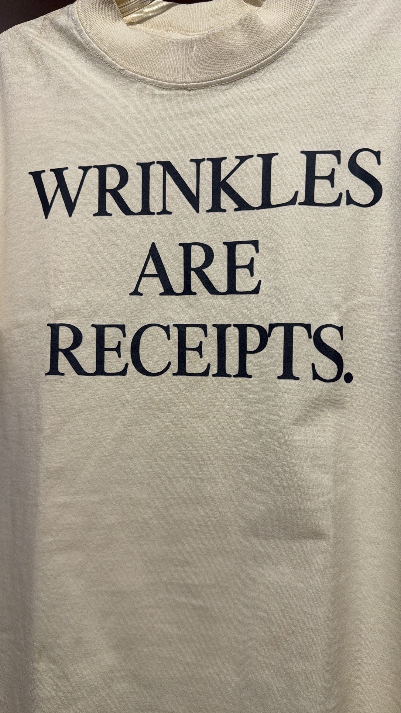WRINKLES ARE RECEIPTS TEE.