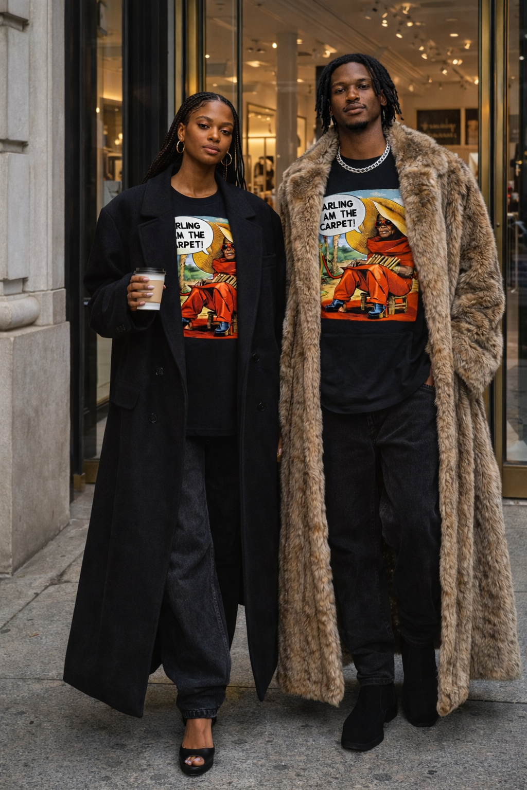 DARLING, I AM THE CARPET BLACK TEE