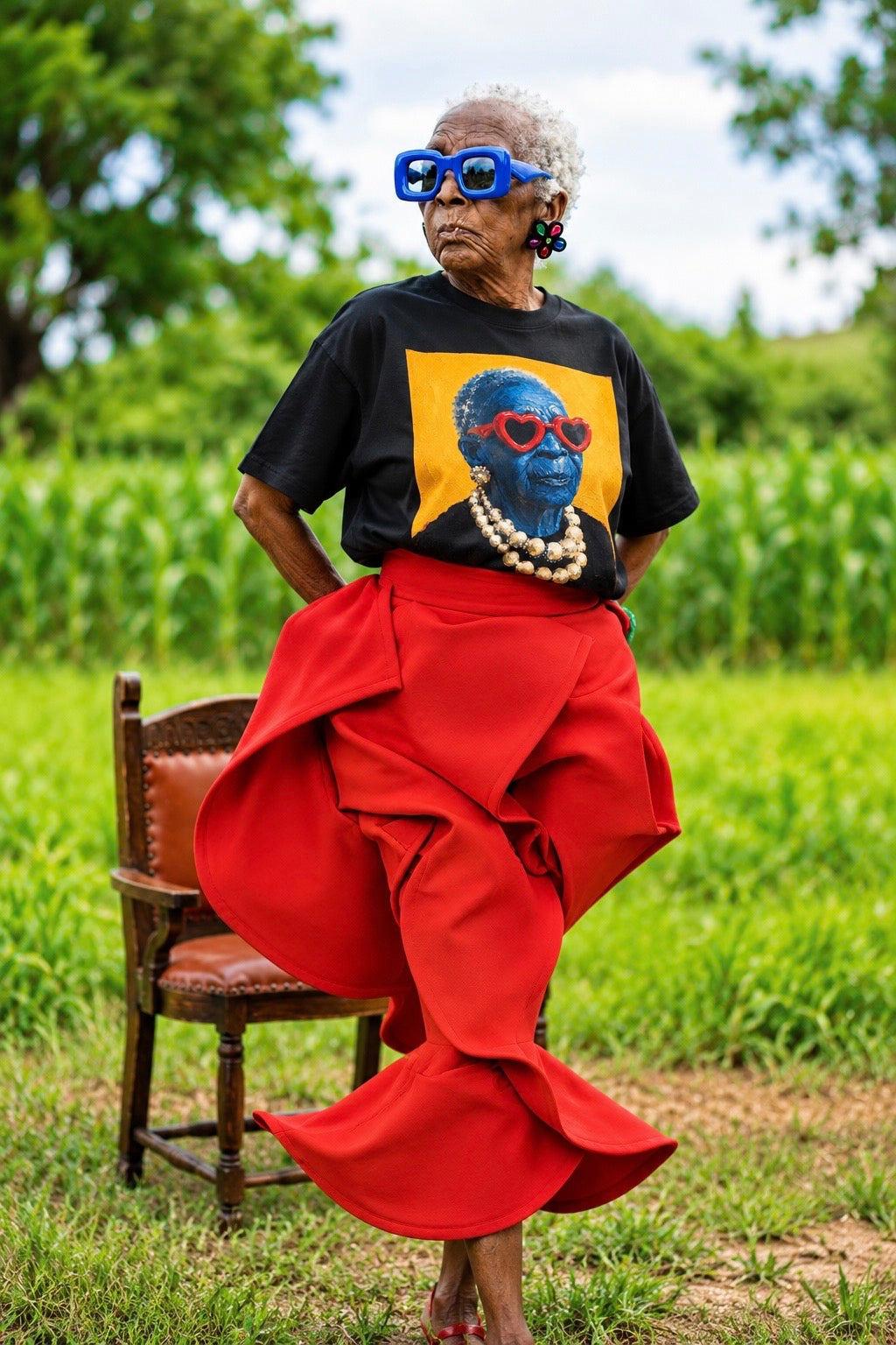 BLUE GLAMMA PORTRAIT TEE