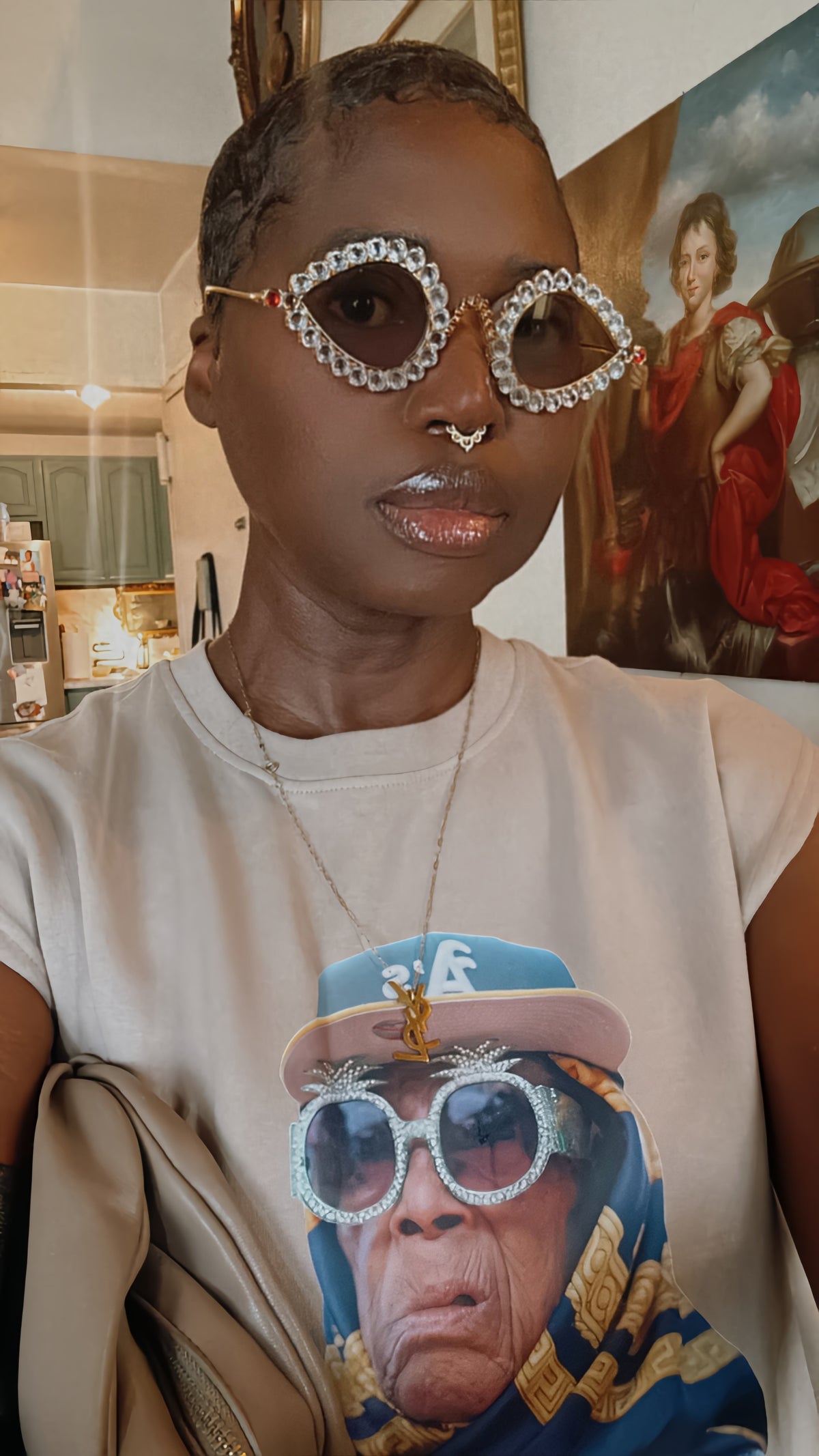 NEM Fashion - PARISIAN CAT EYE SUNNIES The Parisian Cat Sunglasses (EY001-X059-00-BLACK) main image 2