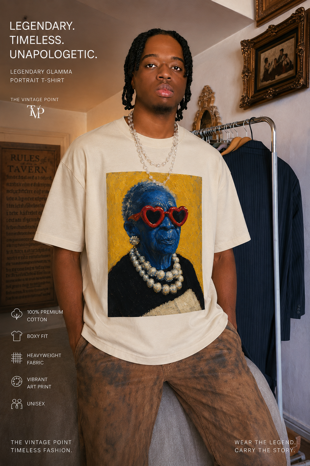 BLUE GLAMMA PORTRAIT TEE