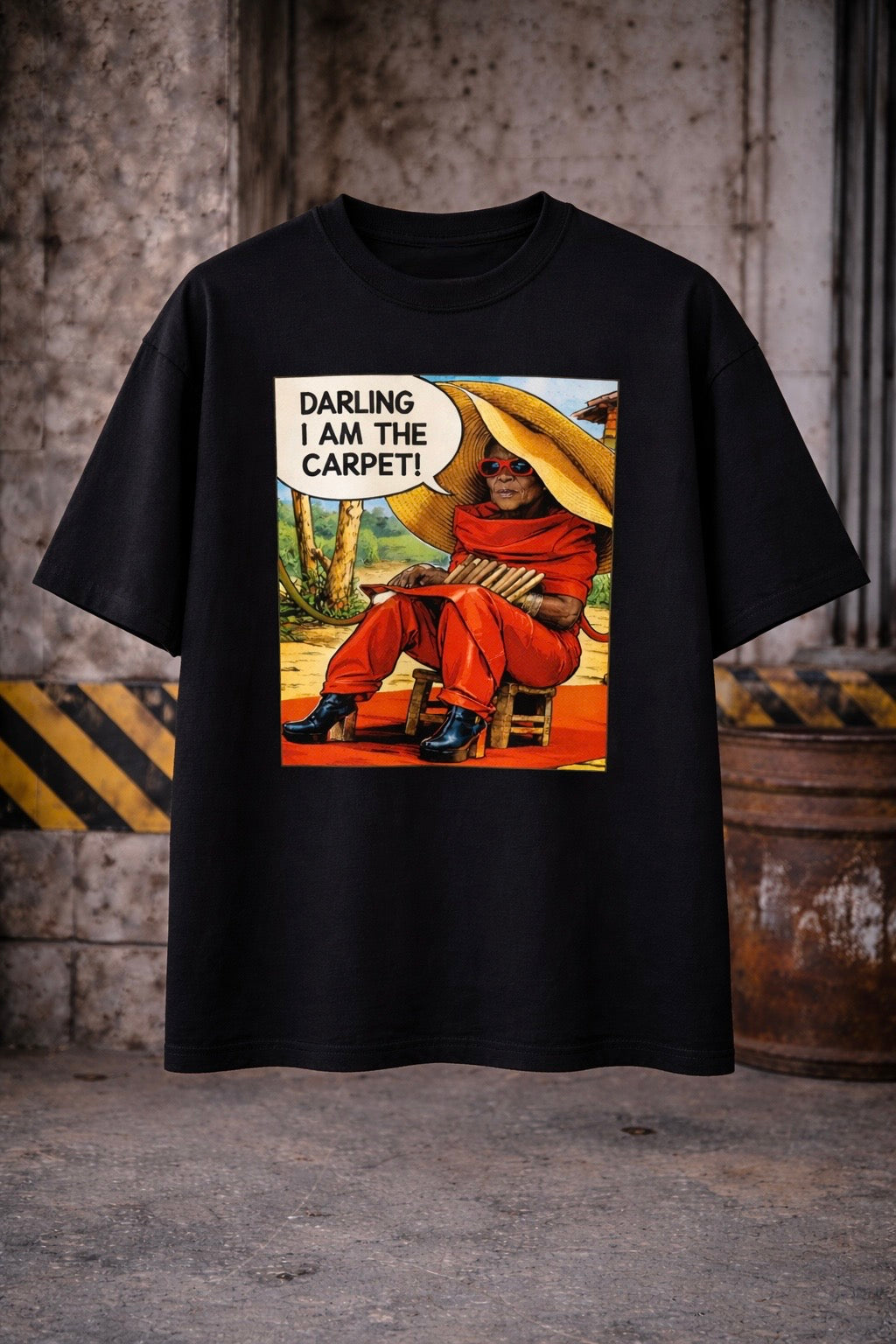 DARLING, I AM THE CARPET BLACK TEE