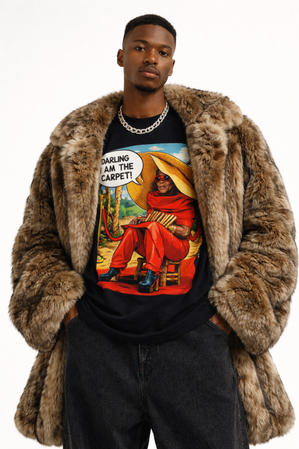 DARLING, I AM THE CARPET BLACK TEE