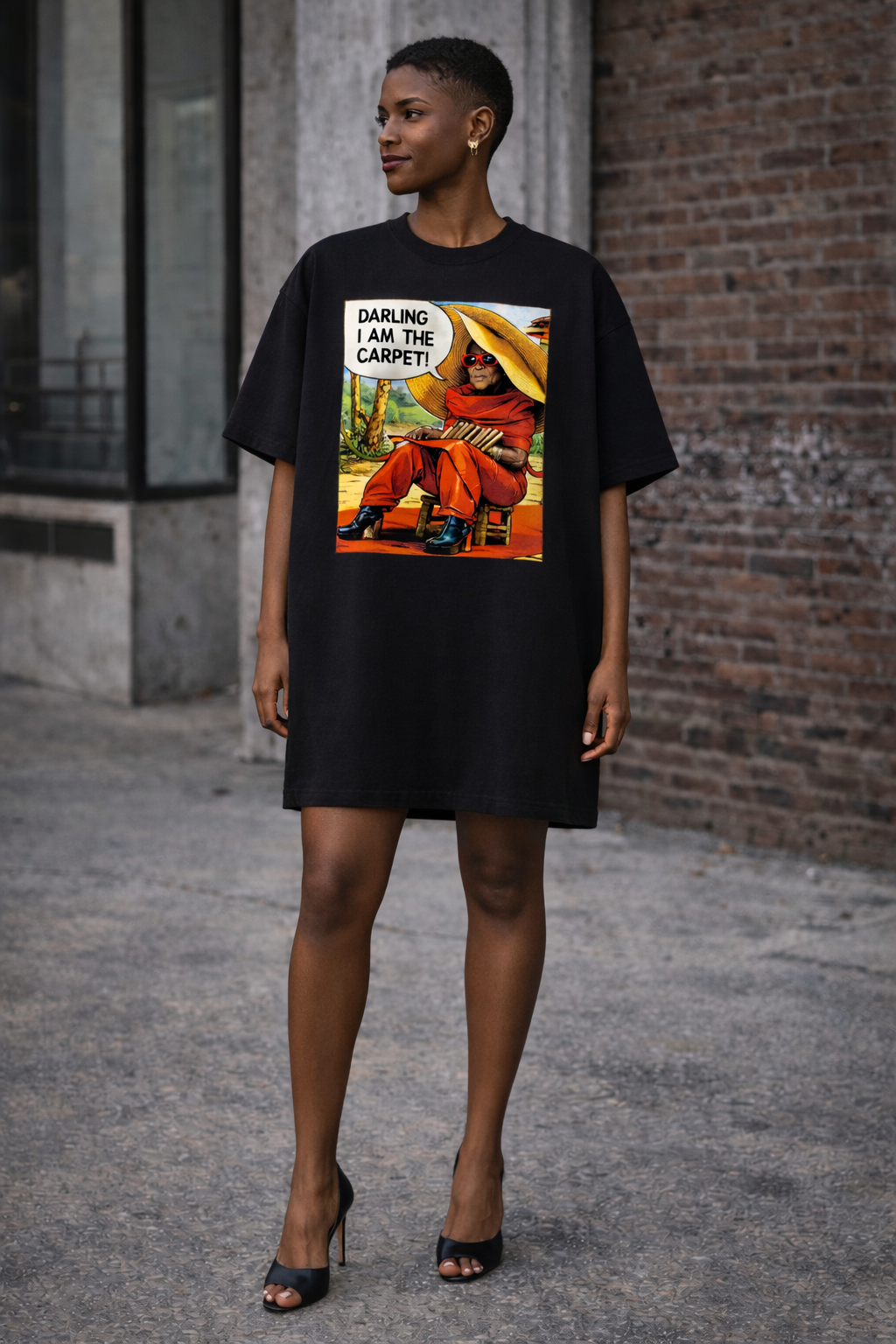 DARLING, I AM THE CARPET BLACK TEE