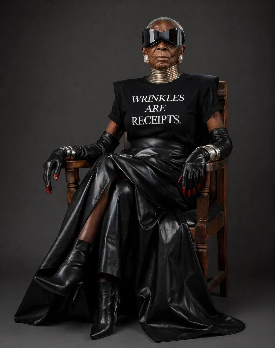 WRINKLES ARE RECEIPTS— BLACK