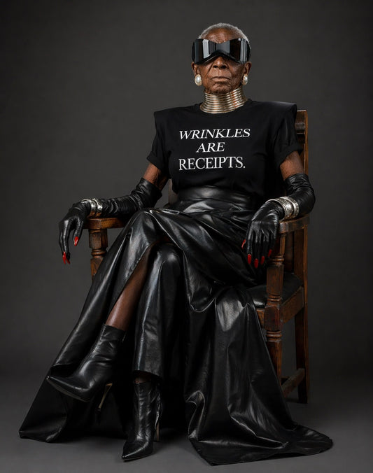 WRINKLES ARE RECEIPTS— BLACK